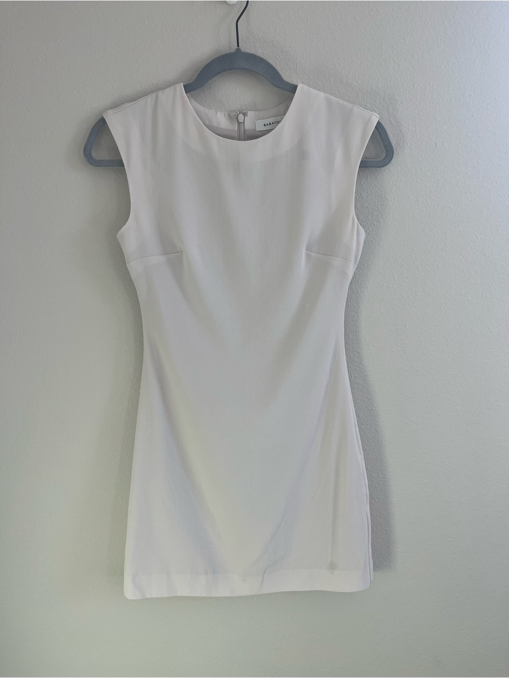 Babaton Aritzia Off White Mini Sheath Dress XXS Japanese Crepe